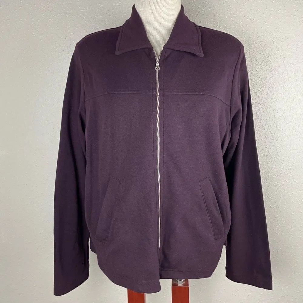 Norton Studio Purple Full Zip Jacket Size M EUC